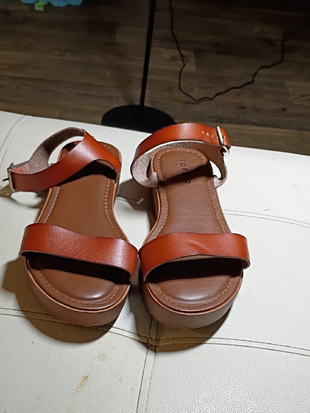 torrid Tan Brown Ankle-Strap Platform Sandals